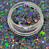 Midnight Galaxy™ Holographic Chunky Glitter - Black Glitter